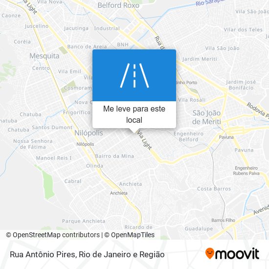 Rua Antônio Pires mapa