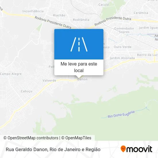 Rua Geraldo Danon mapa