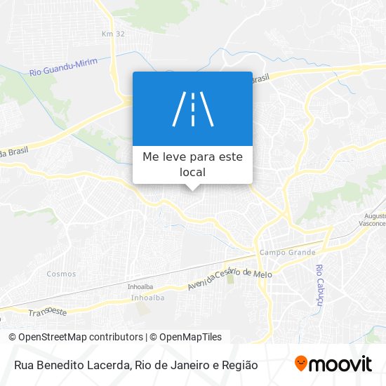 Rua Benedito Lacerda mapa