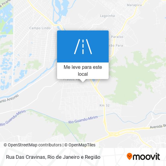 Rua Das Cravinas mapa