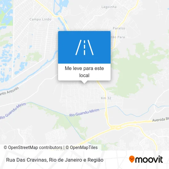 Rua Das Cravinas mapa