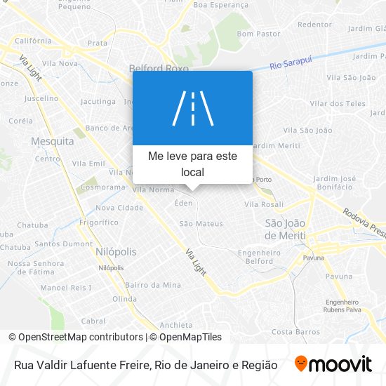 Rua Valdir Lafuente Freire mapa