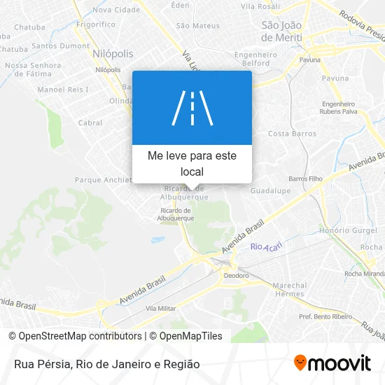 Rua Pérsia mapa