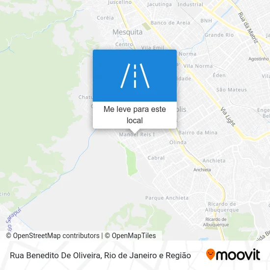 Rua Benedito De Oliveira mapa