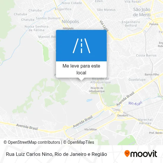 Rua Luiz Carlos Nino mapa