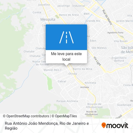 Rua Antônio João Mendonça mapa