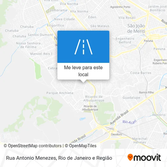 Rua Antonio Menezes mapa