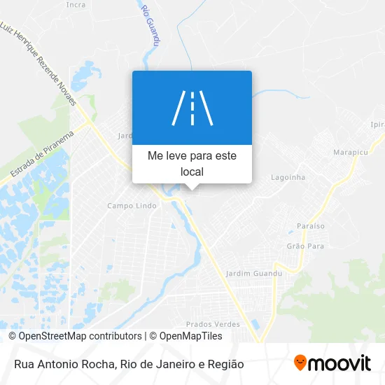 Rua Antonio Rocha mapa