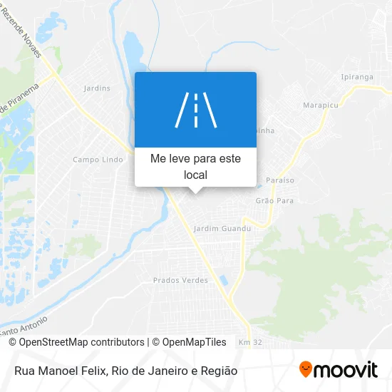 Rua Manoel Felix mapa