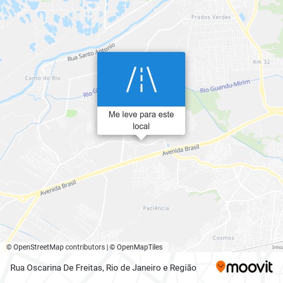 Rua Oscarina De Freitas mapa