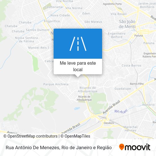 Rua Antônio De Menezes mapa