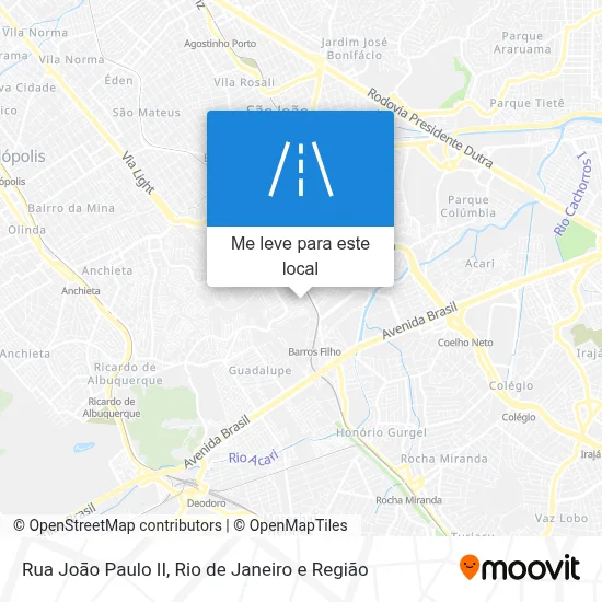 Rua Joāo Paulo II mapa