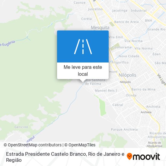 Estrada Presidente Castelo Branco mapa