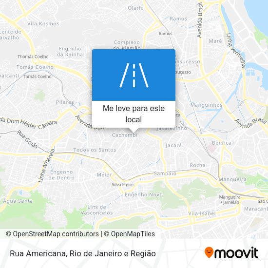 Rua Americana mapa