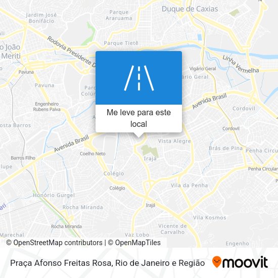 Praça Afonso Freitas Rosa mapa