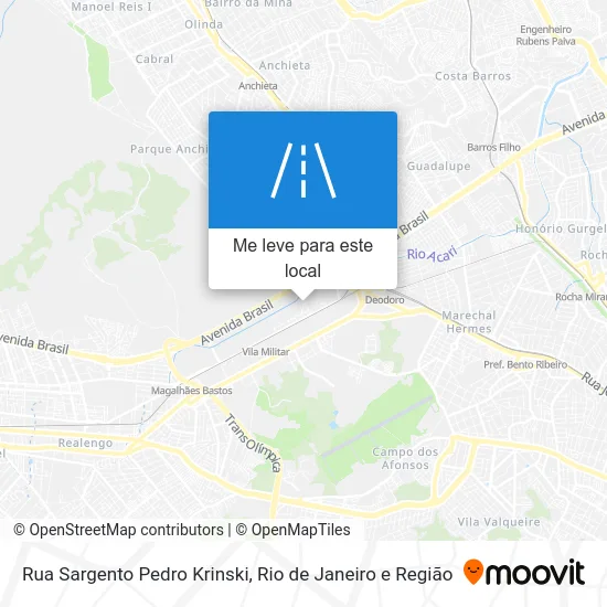 Rua Sargento Pedro Krinski mapa