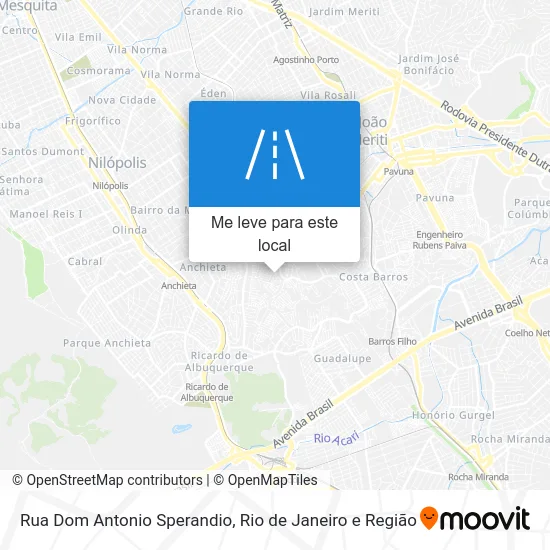 Rua Dom Antonio Sperandio mapa