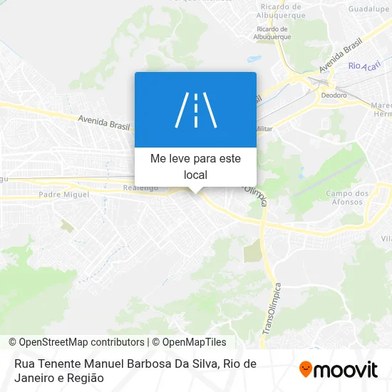 Rua Tenente Manuel Barbosa Da Silva mapa