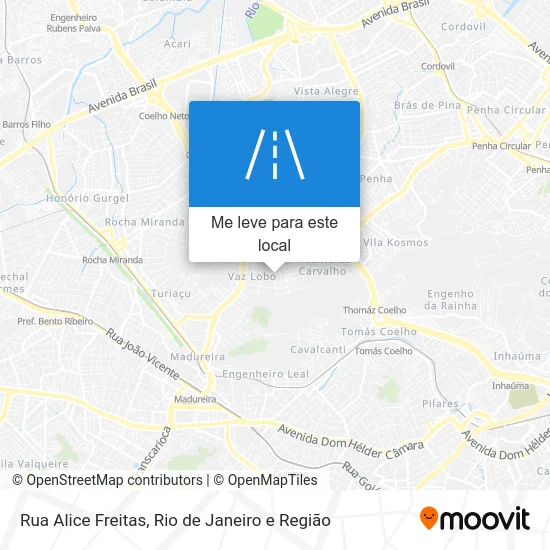 Rua Alice Freitas mapa