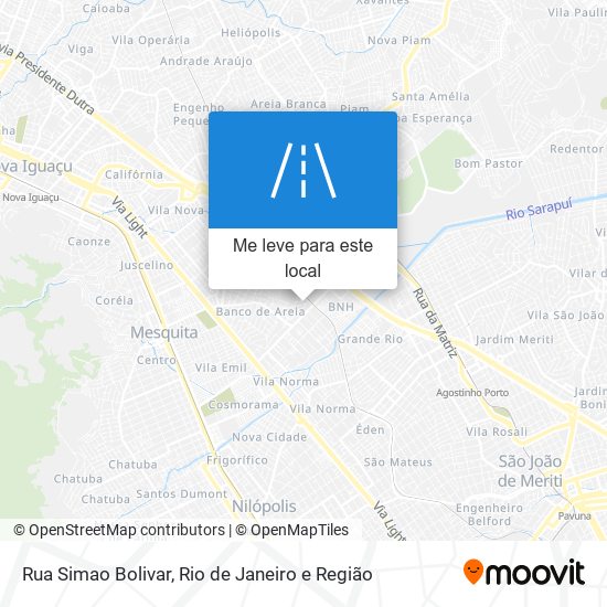 Rua Simao Bolivar mapa