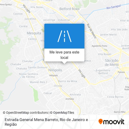 Estrada General Mena Barreto mapa