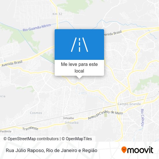 Rua Júlio Raposo mapa
