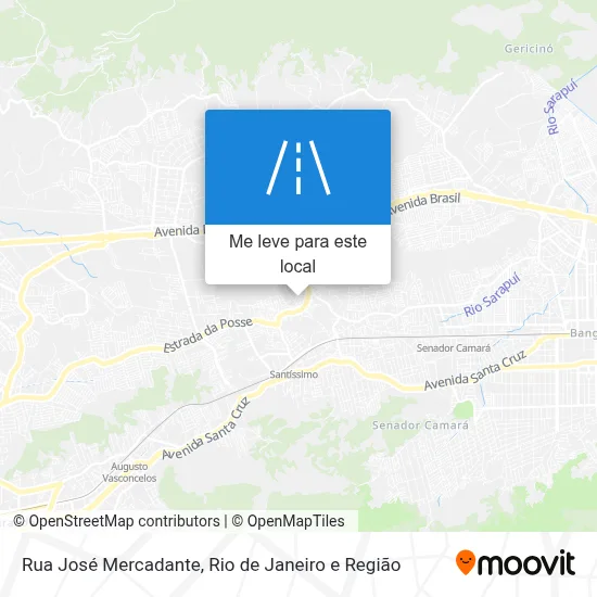 Rua José Mercadante mapa