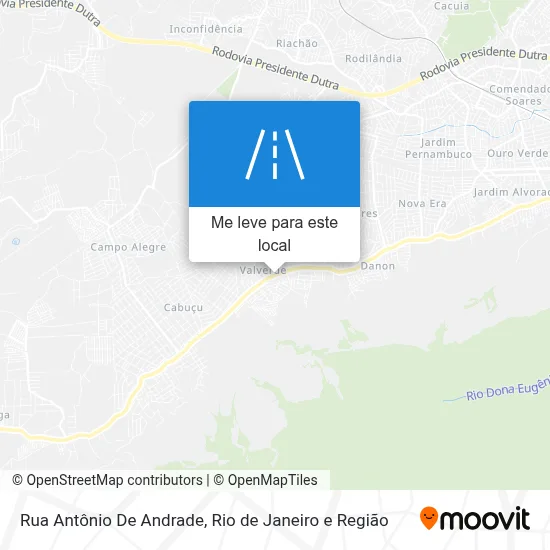 Rua Antônio De Andrade mapa