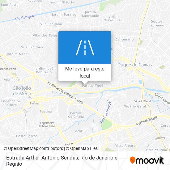 Estrada Arthur Antônio Sendas mapa