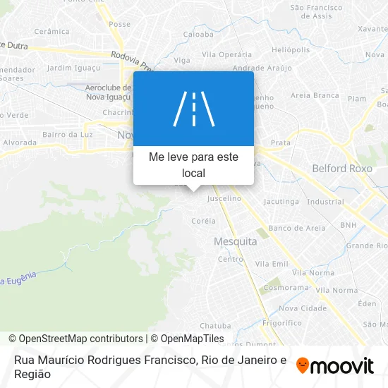 Rua Maurício Rodrigues Francisco mapa