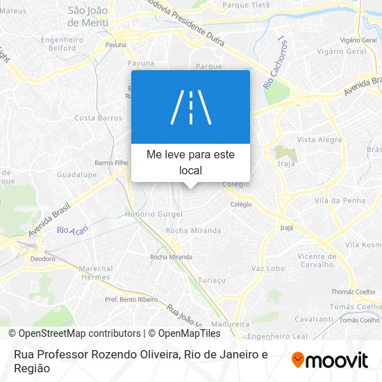 Rua Professor Rozendo Oliveira mapa