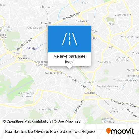 Rua Bastos De Oliveira mapa