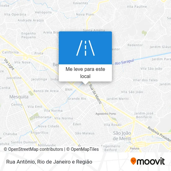 Rua Antônio mapa