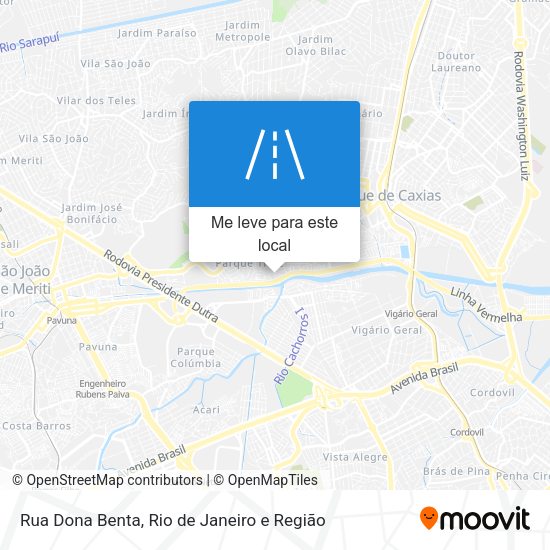 Rua Dona Benta mapa
