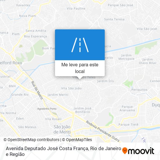 Avenida Deputado José Costa França mapa