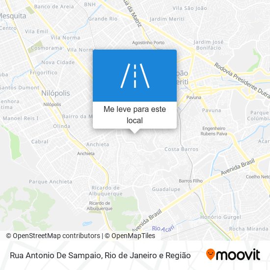 Rua Antonio De Sampaio mapa