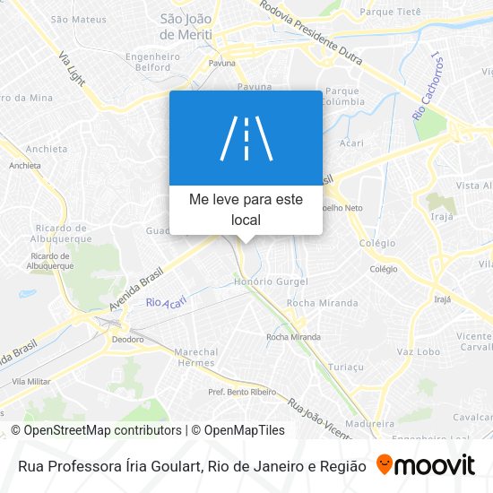 Rua Professora Íria Goulart mapa