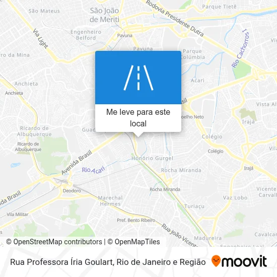 Rua Professora Íria Goulart mapa