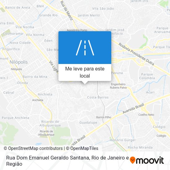 Rua Dom Emanuel Geraldo Santana mapa