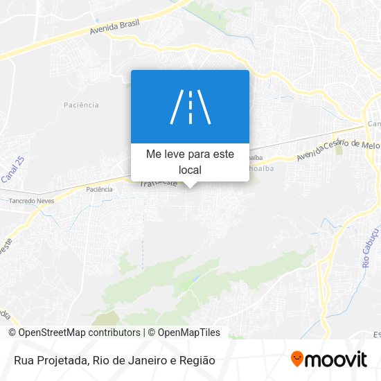 Rua Projetada mapa