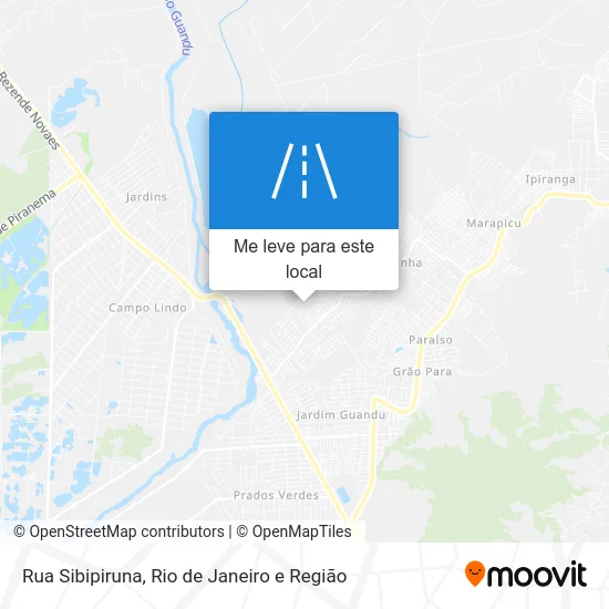 Rua Sibipiruna mapa