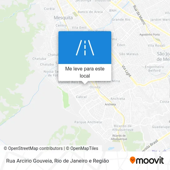 Rua Arcirio Gouveia mapa