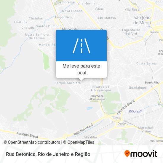 Rua Betonica mapa