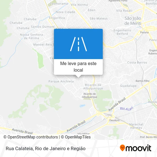 Rua Calateia mapa