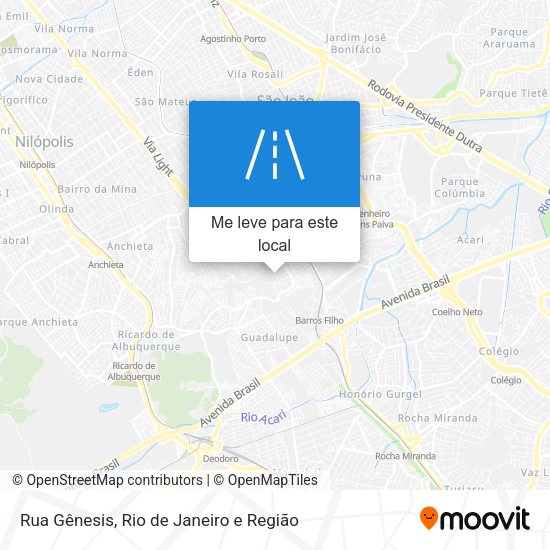Rua Gênesis mapa
