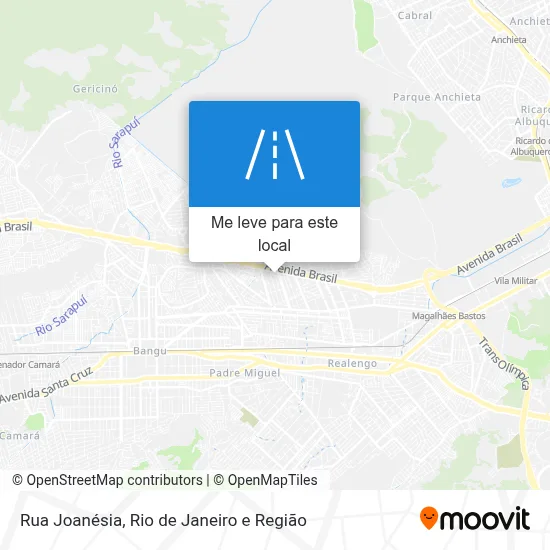 Rua Joanésia mapa