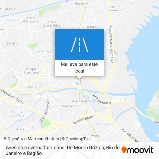 Avenida Governador Leonel De Moura Brizola mapa