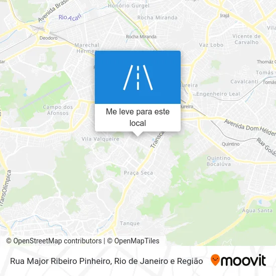 Rua Major Ribeiro Pinheiro mapa