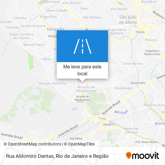 Rua Aldomiro Dantas mapa