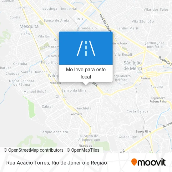 Rua Acácio Torres mapa